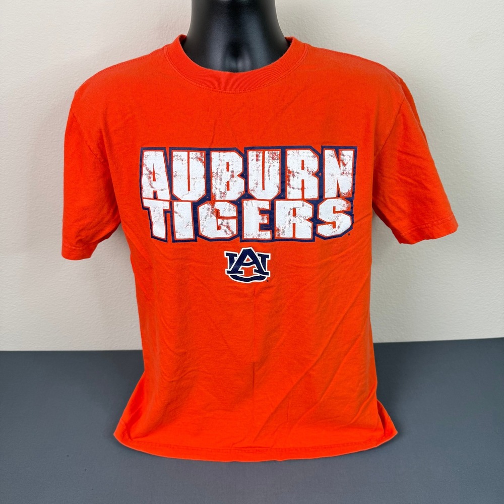 NCAA T-Shirt Mens Medium Auburn Tigers Orange Short Sleeve Graphic SEC Fan Gear